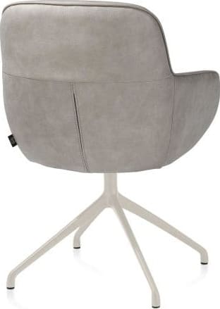 Henders & Hazel Mateo armstoel - draaibaar - creme - Pala - lichtgrijs Grijs Armstoel