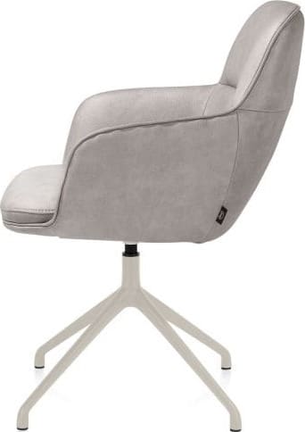 Henders & Hazel Mateo armstoel - draaibaar - creme - Pala - lichtgrijs Grijs Armstoel