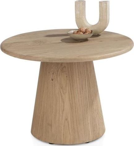 Henders & Hazel Ravello bijzettafel 60 x 60 cm - blad uit 1 stuk - dune color Naturel|Bruin Bijzettafel
