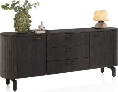 Henders & Hazel Ravello dressoir 220 cm - 2-deuren + 3-laden Bruin Kast