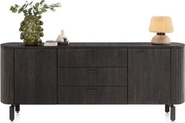Henders & Hazel Ravello dressoir 220 cm - 2-deuren + 3-laden Bruin Kast