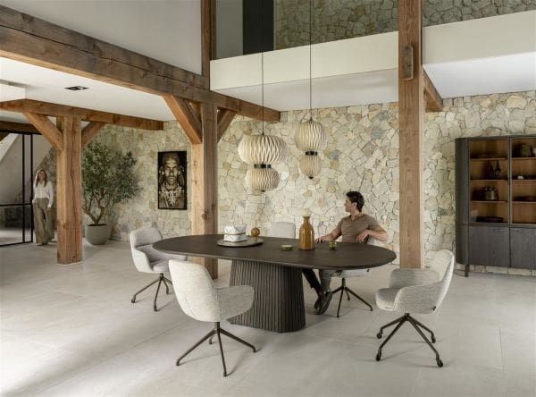 Henders & Hazel Ravello eetkamertafel 210 x 120 cm - basalt Bruin Eettafel