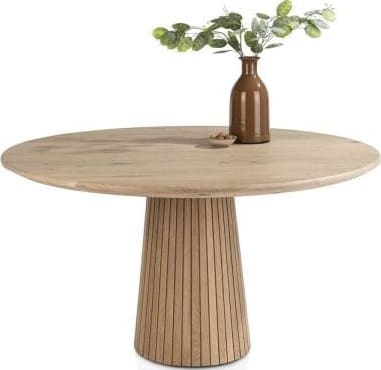 Henders & Hazel Ravello eetkamertafel rond 140 cm - dune color Naturel|Bruin Eettafel