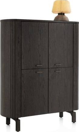 Henders & Hazel Ravello highboard 125 cm - 4-deuren Bruin Kast