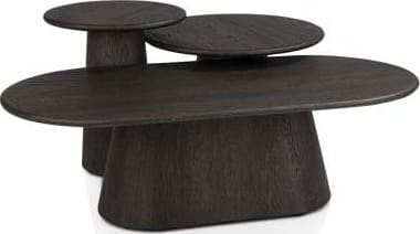 Henders & Hazel Ravello salontafel 120 x 60 cm - blad uit 1 stuk + rechte onderkant - basalt Bruin Bijzettafel