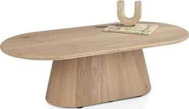 Henders & Hazel Ravello salontafel 120 x 60 cm - blad uit 1 stuk + rechte onderkant - dune color Naturel|Bruin Bijzettafel