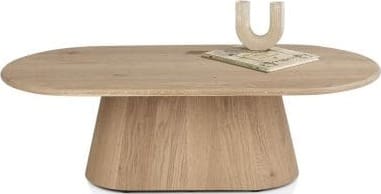 Henders & Hazel Ravello salontafel 120 x 60 cm - blad uit 1 stuk + rechte onderkant - dune color Naturel|Bruin Bijzettafel