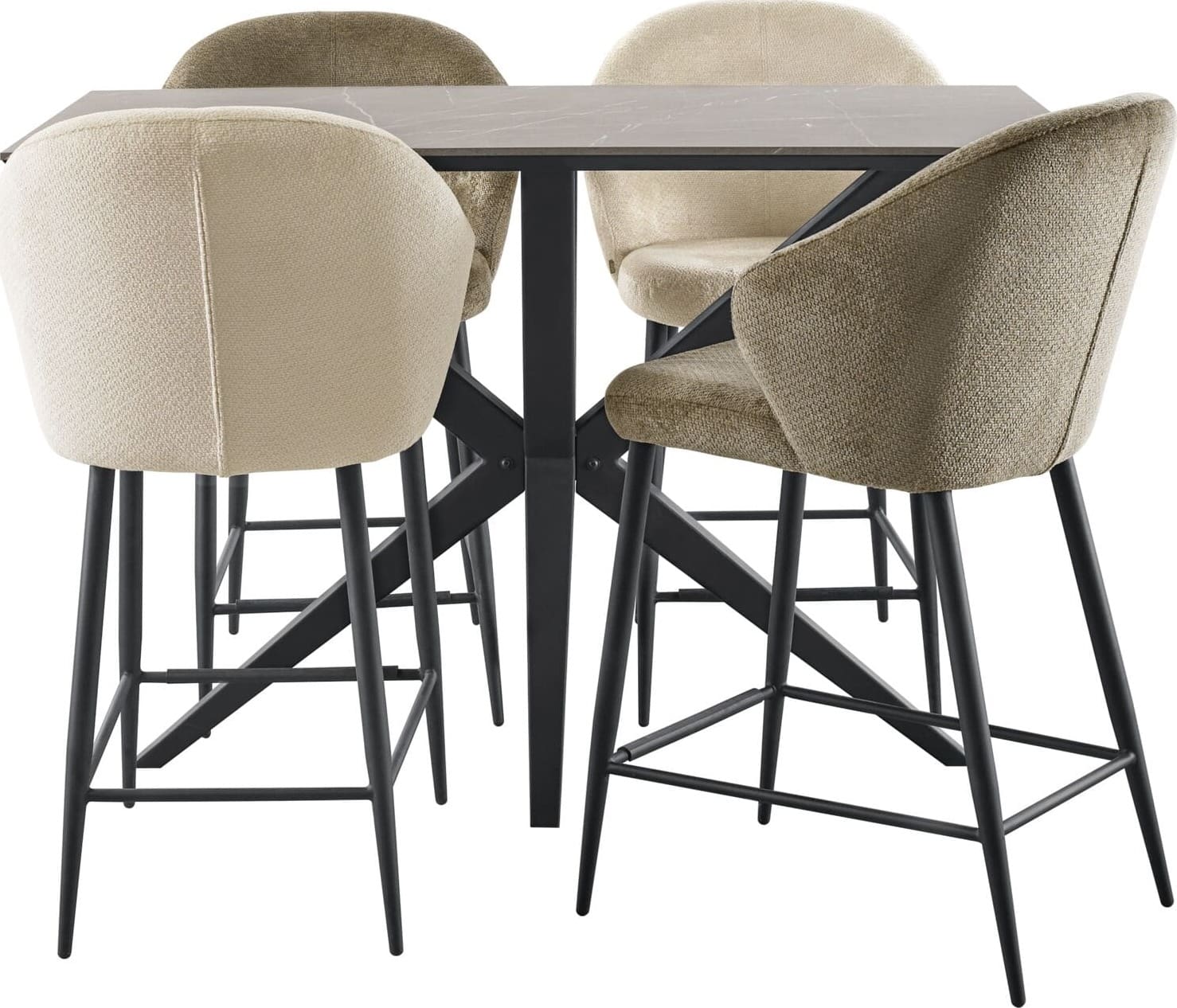 INHOUSE Barkuk Alfita beige Beige Barstoel