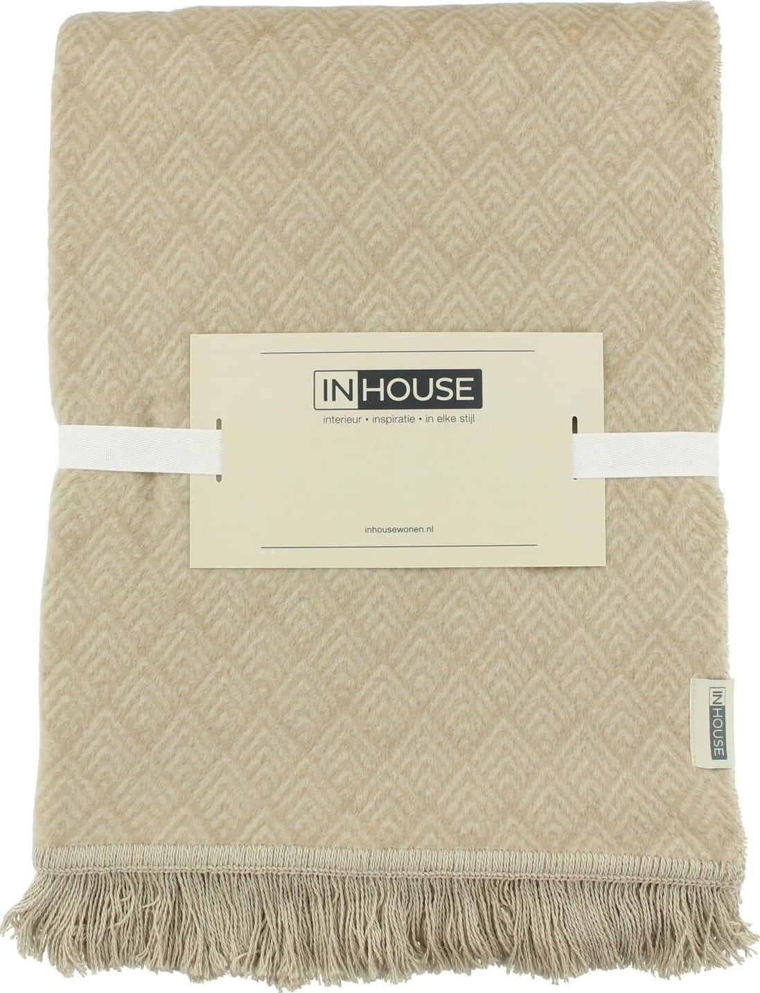 INHOUSE Plaid Brain taupe Taupe Sierkussen