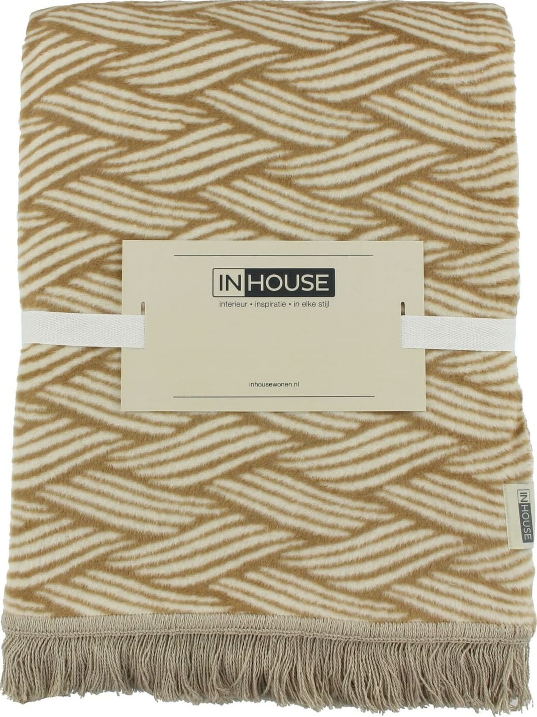 INHOUSE Plaid Giada lichtbruin Bruin Sierkussen