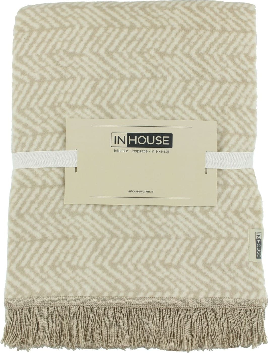 INHOUSE Plaid Lindsey naturel  Sierkussen