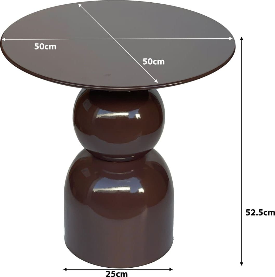 Livingfurn Bijzettafel Brix Wes Rust Bruin|Cognac Bijzettafel