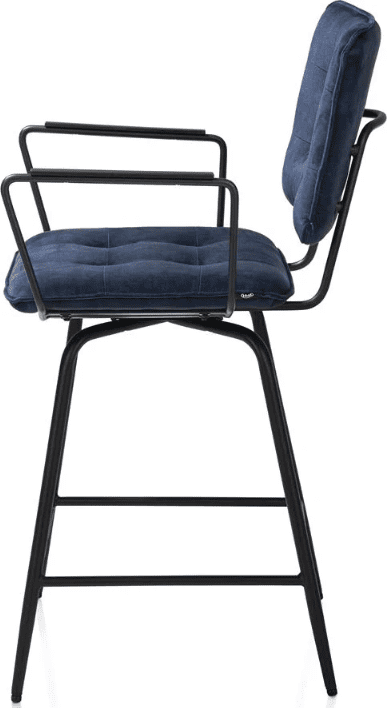 Manou barstoel met armen - donkerblauw - Afbeelding 4