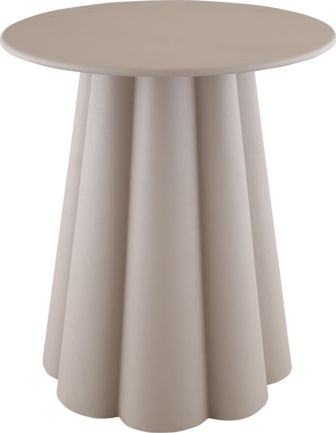 Profijt Meubel Bijzettafel Easdale 43x49 cm rond beige Beige|Wit Bijzettafel