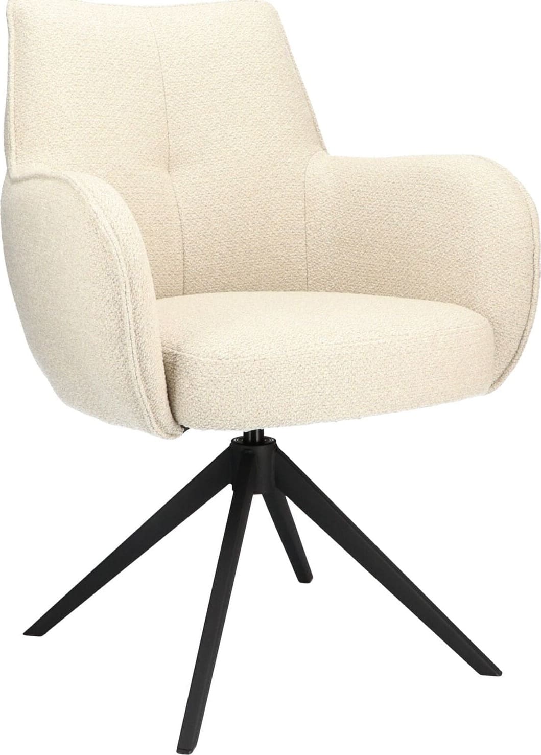 Profijt Meubel Eetkamerstoel Derio draaibaar beige Beige|Wit Eetkamerstoel