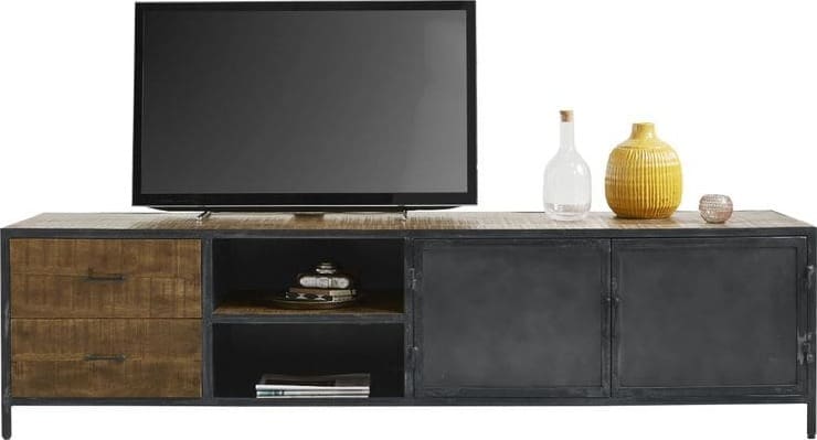 Profijt Meubel Tv-meubel Calde mangohout 208 cm Bruin|Naturel Tv-meubel|Tv-dressoir