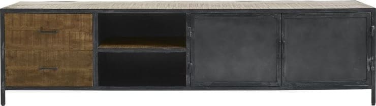 Profijt Meubel Tv-meubel Calde mangohout 208 cm Bruin|Naturel Tv-meubel|Tv-dressoir