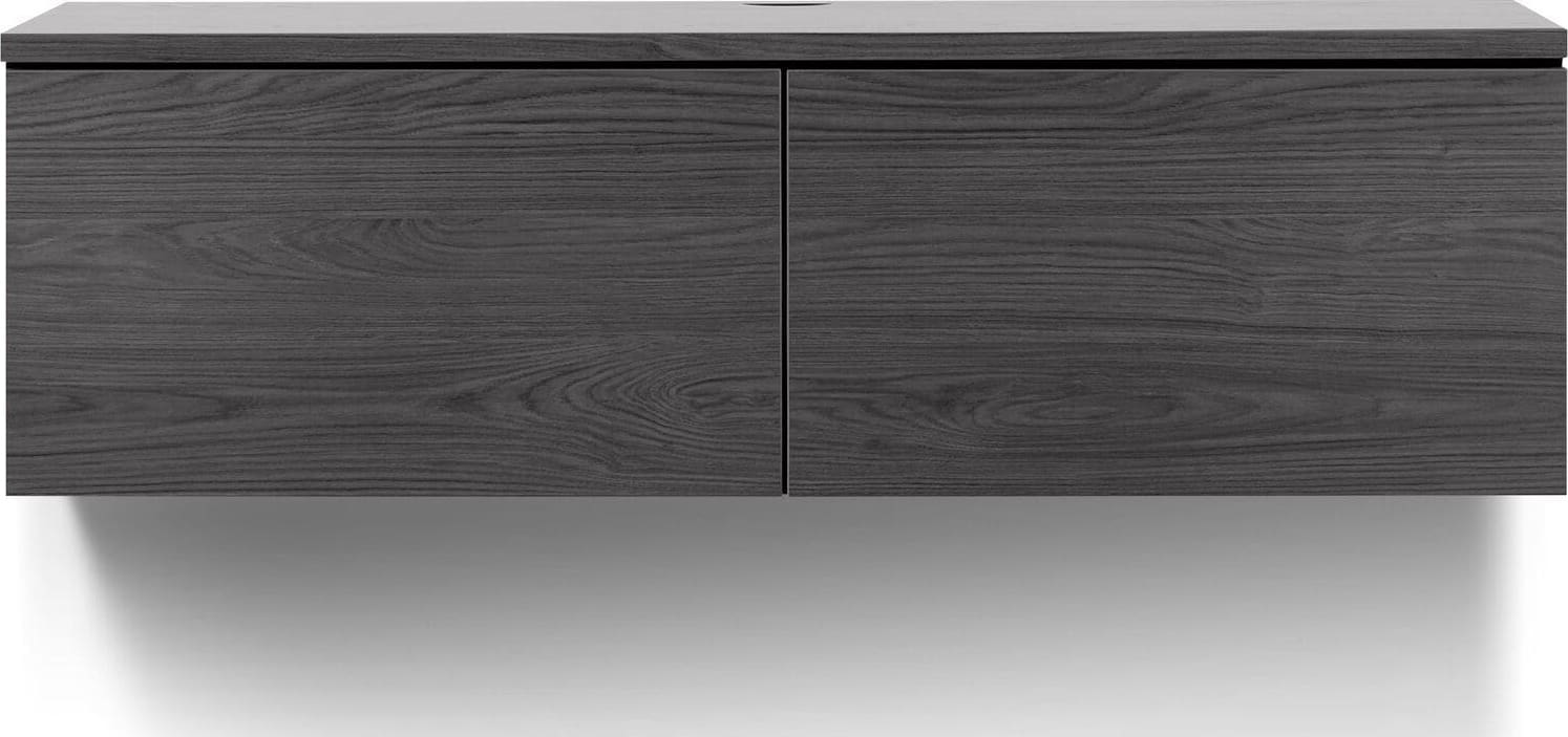 Profijt Meubel Tv-meubel Selero zwevend 121 cm zwart Zwart Tv-meubel|Tv-dressoir