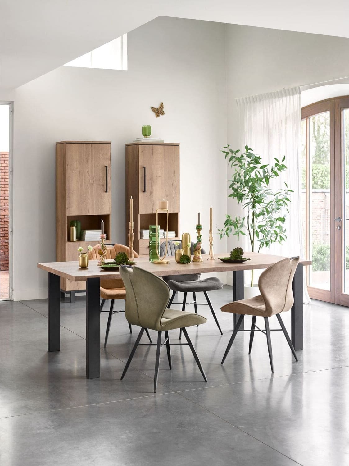 Pronto Wonen Eetkamerstoel Castione microvezel taupe Taupe Eetkamerstoel
