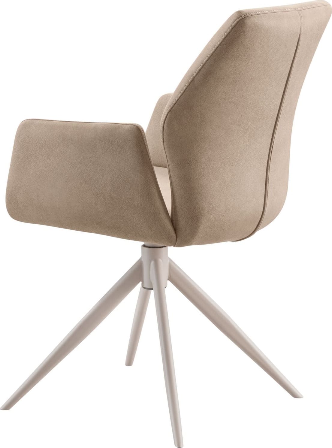 Pronto Wonen Eetkamerstoel Faido microvezel taupe poot grijs Grijs Eetkamerstoel