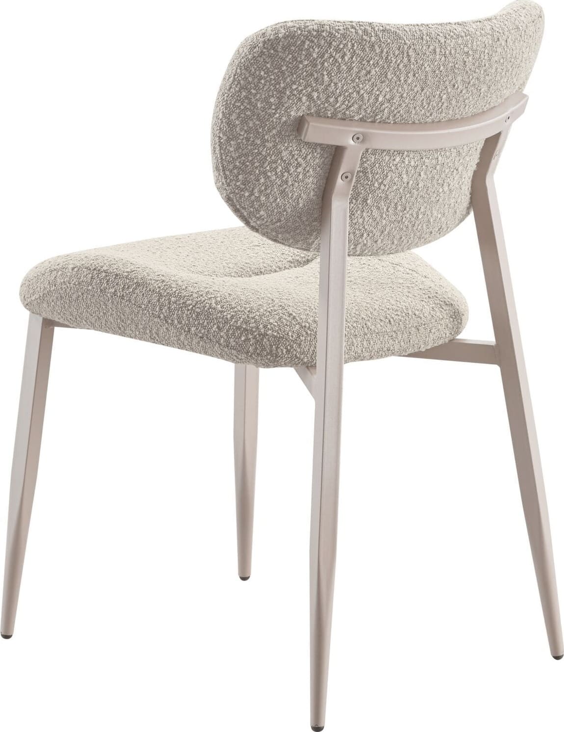 Pronto Wonen Eetkamerstoel Gomba bouclé lichtbruin Bruin Eetkamerstoel