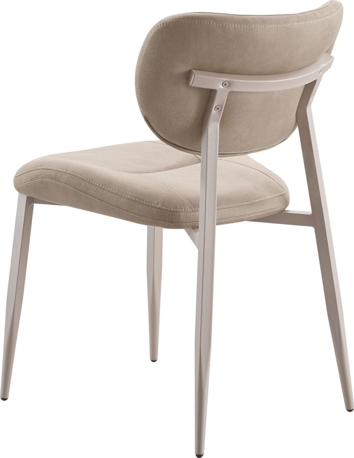 Pronto Wonen Eetkamerstoel Gomba microvezel beige Beige|Wit Eetkamerstoel