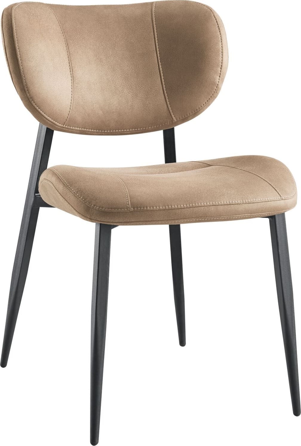 Pronto Wonen Eetkamerstoel Gomba microvezel taupe Taupe Eetkamerstoel