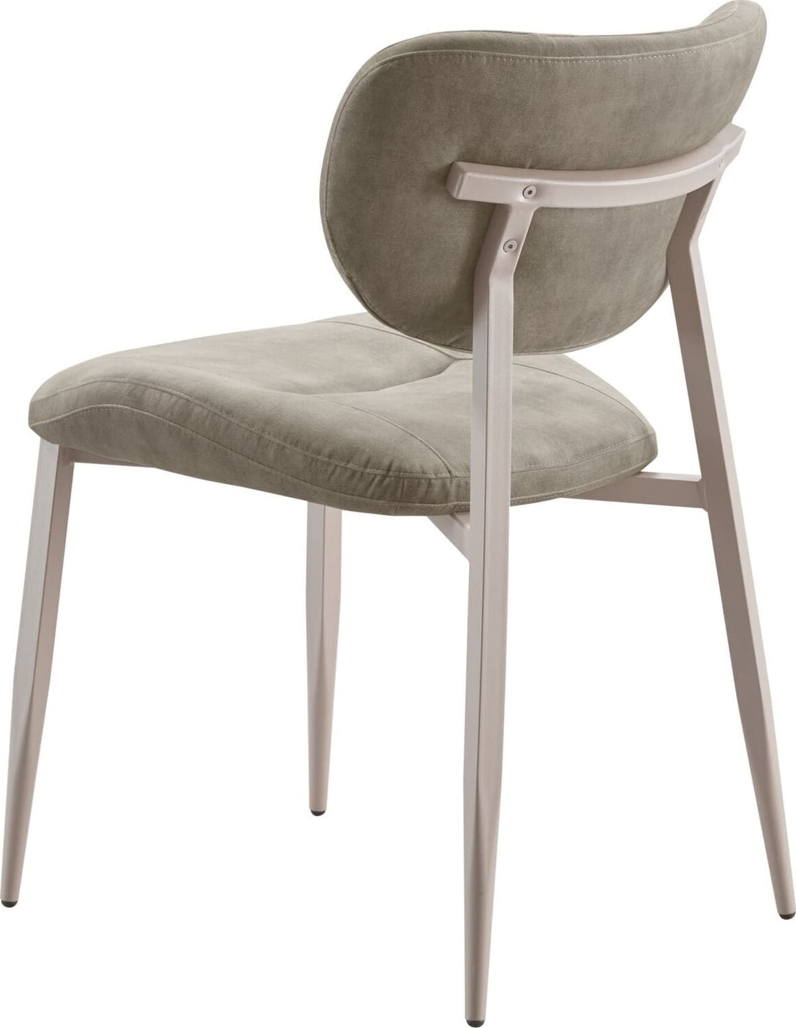 Pronto Wonen Eetkamerstoel Gomba velvet beige Beige|Wit Eetkamerstoel