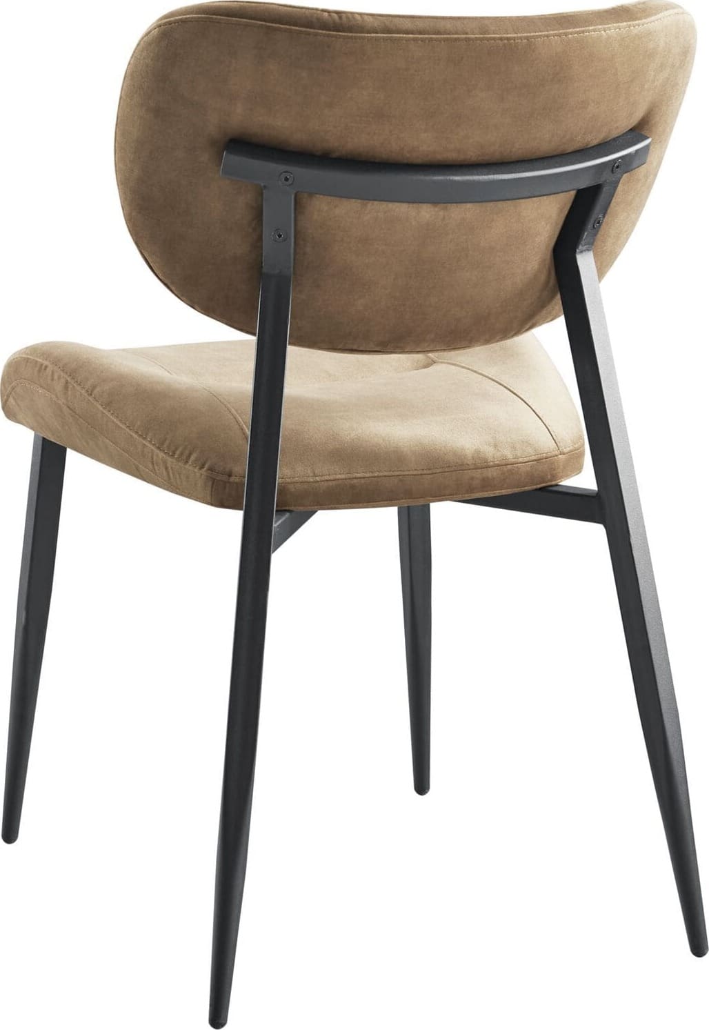 Pronto Wonen Eetkamerstoel Gomba velvet lichtbruin Bruin Eetkamerstoel