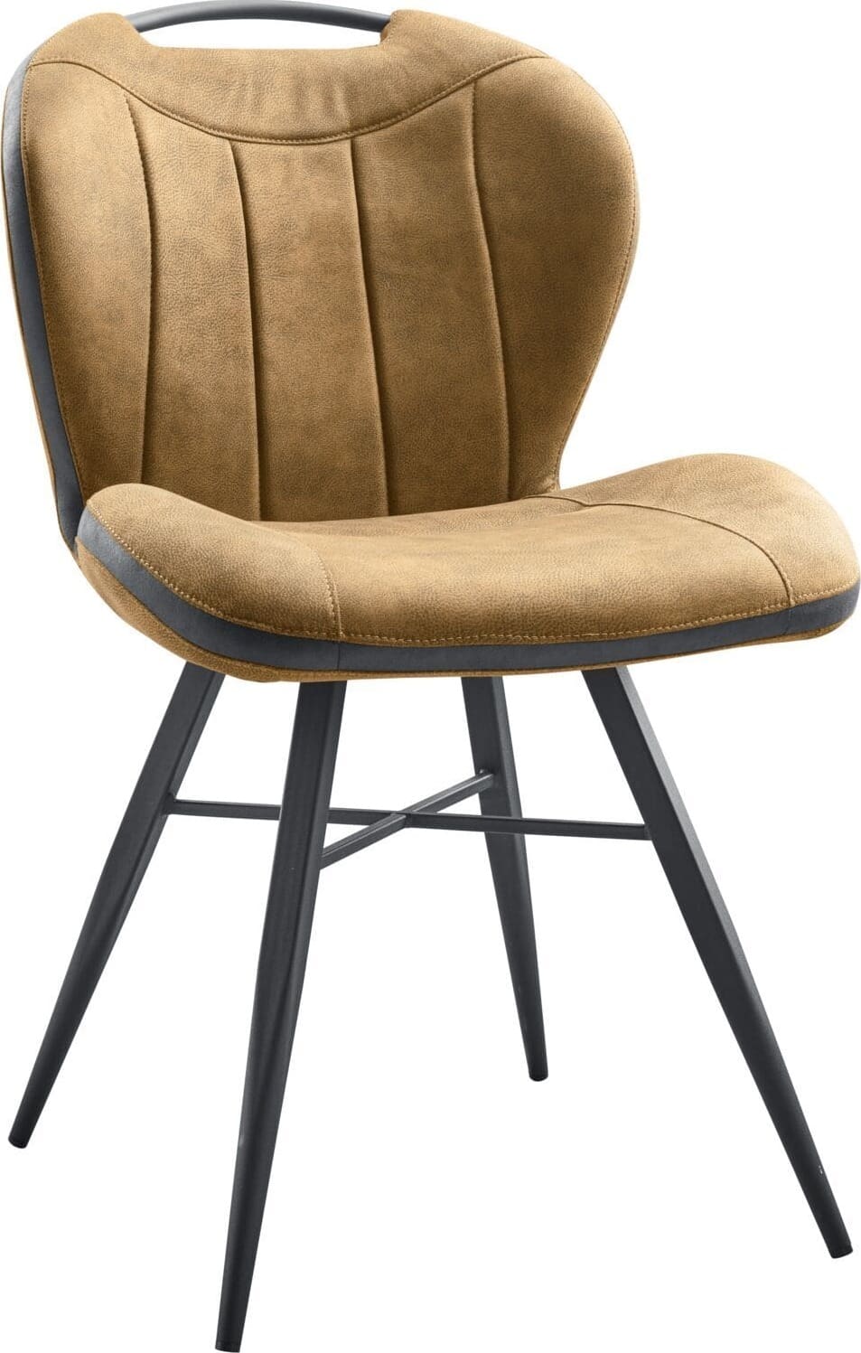 Pronto Wonen Eetkamerstoel Tantini microvezel cognac Cognac Eetkamerstoel