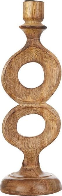 Pronto Wonen Kandelaar Tolmezzo 31 cm Bruin|Naturel Woonaccessoire