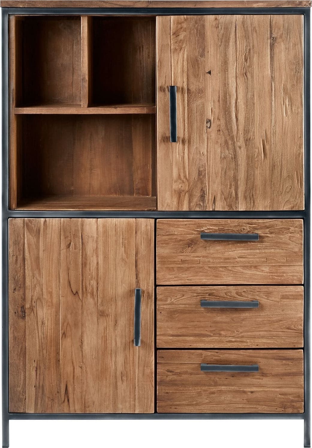 Pronto Wonen Opbergkast Romaro (98 Cm) teak mix Bruin|Naturel Opbergkast