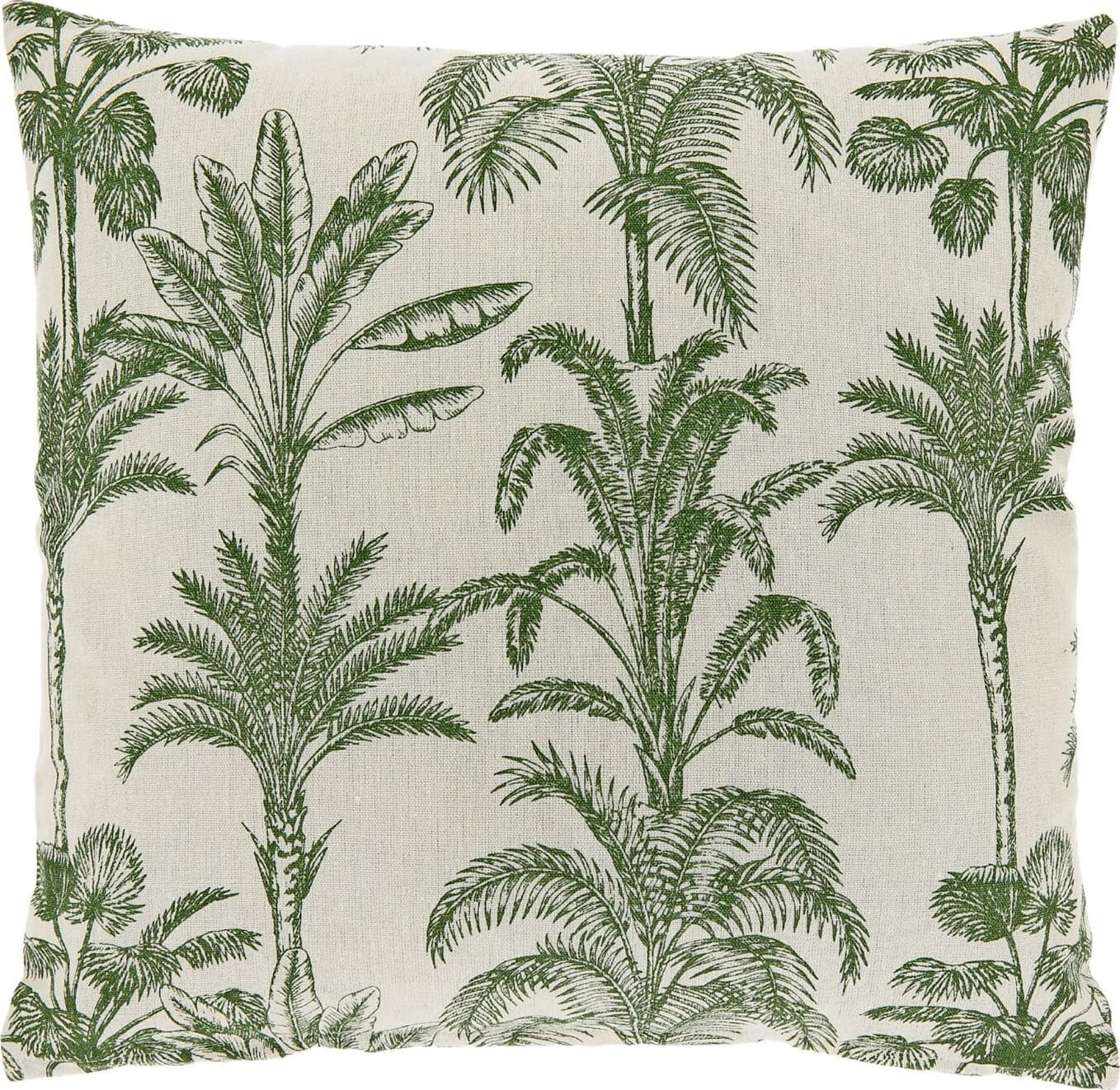 Pronto Wonen Sierkussen Canosa lichtgroen met palmboom print Groen Sierkussen