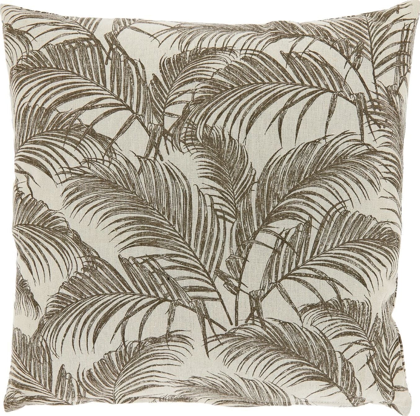Pronto Wonen Sierkussen Canosa taupe met palmboomtakken Taupe Sierkussen