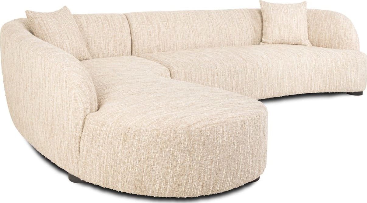 Richmond Interiors Bank Pandora beige angora lounge left  Bank
