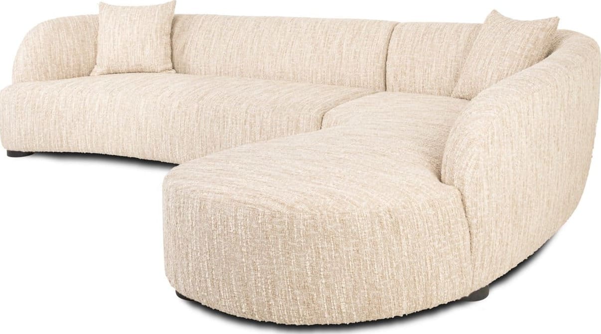 Richmond Interiors Bank Pandora beige angora lounge right Bank
