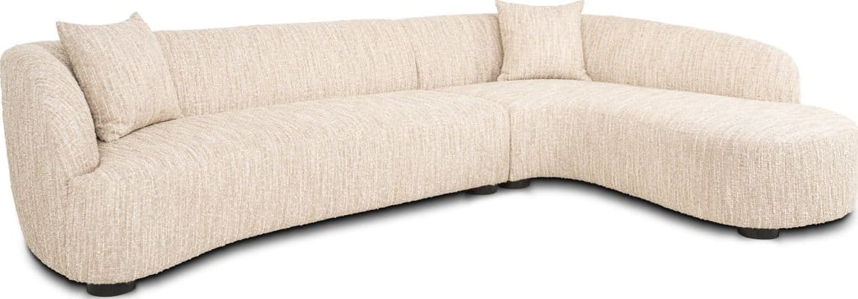 Richmond Interiors Bank Pandora beige angora lounge right  Bank