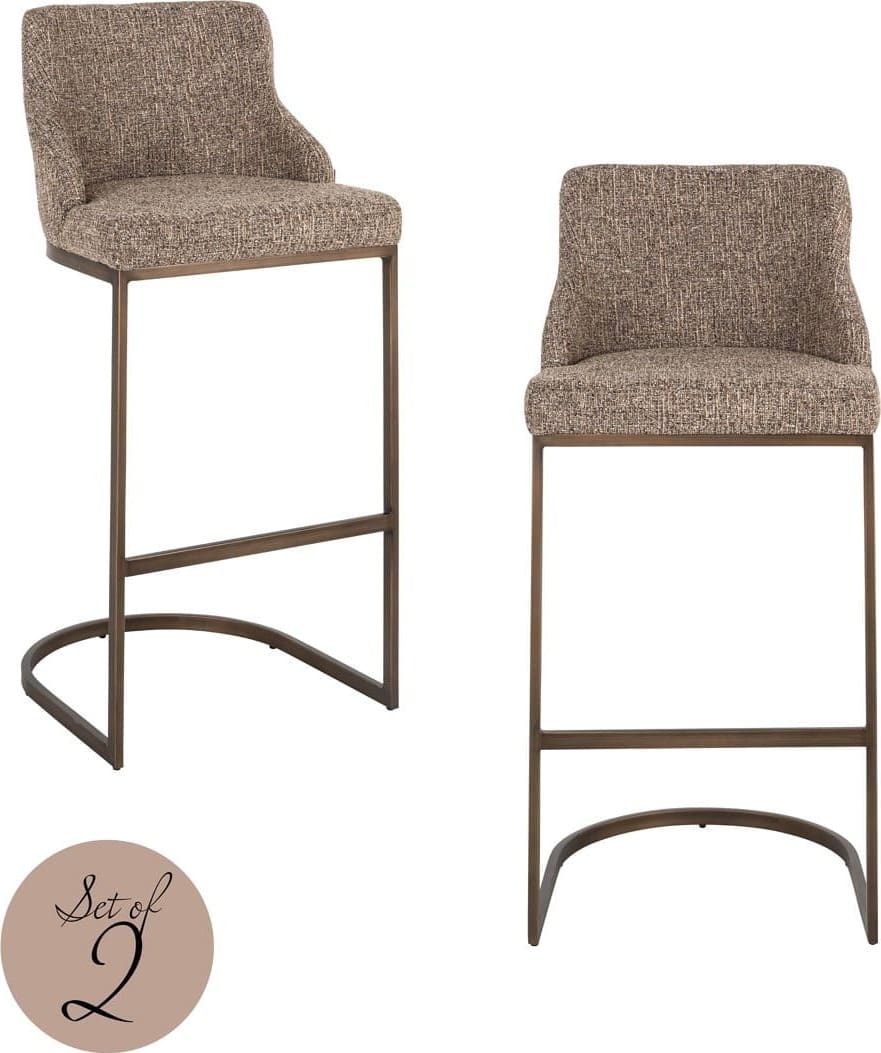 Richmond Interiors Barstoel Bolton brown tweed Bruin Barstoel