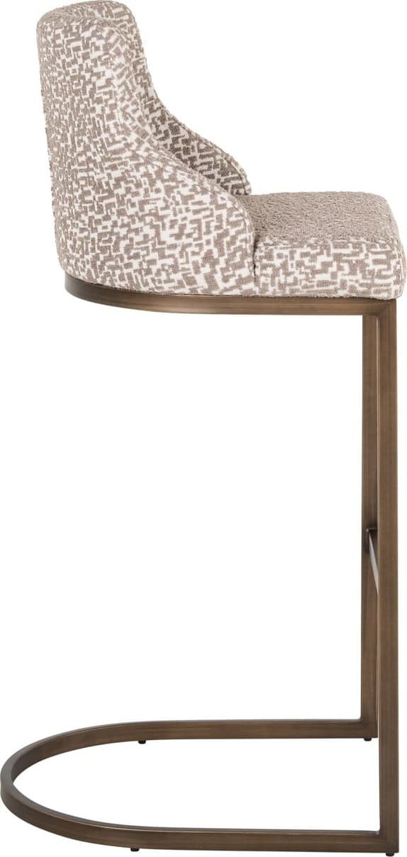 Richmond Interiors Barstoel Bolton natural geo Beige Barstoel