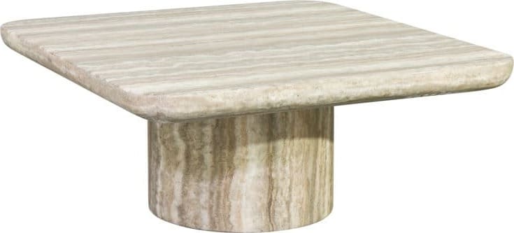Richmond Interiors Bijzettafel Denizly grey faux travertine Bijzettafel