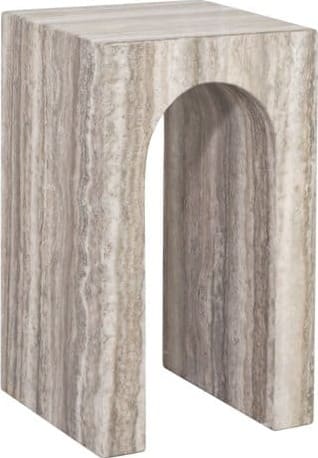 Richmond Interiors Bijzettafel Dulce grey faux travertine Bijzettafel