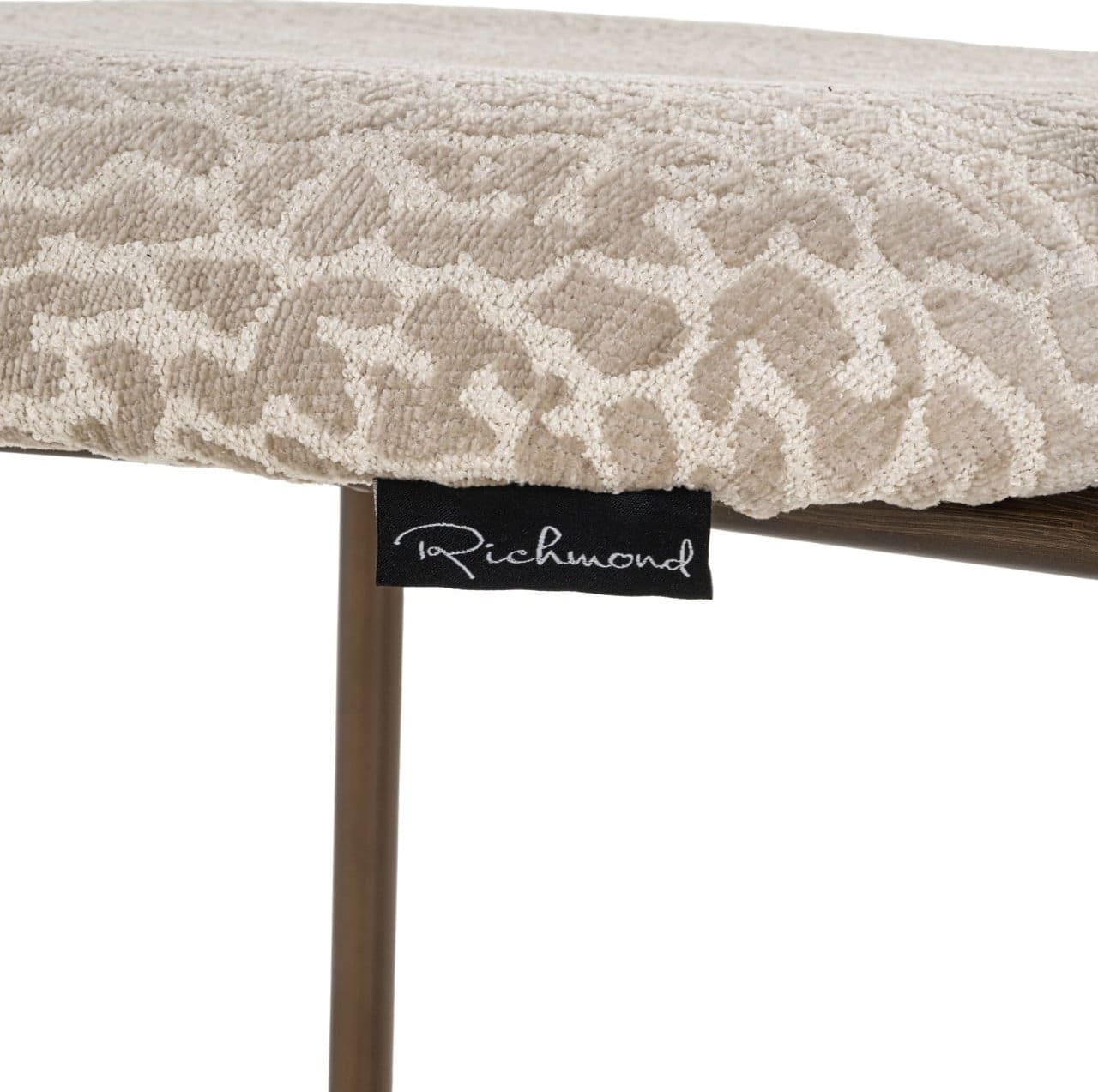 Richmond Interiors Counterstoel Xenia beige leopard fire retardant Beige Eetkamerstoel