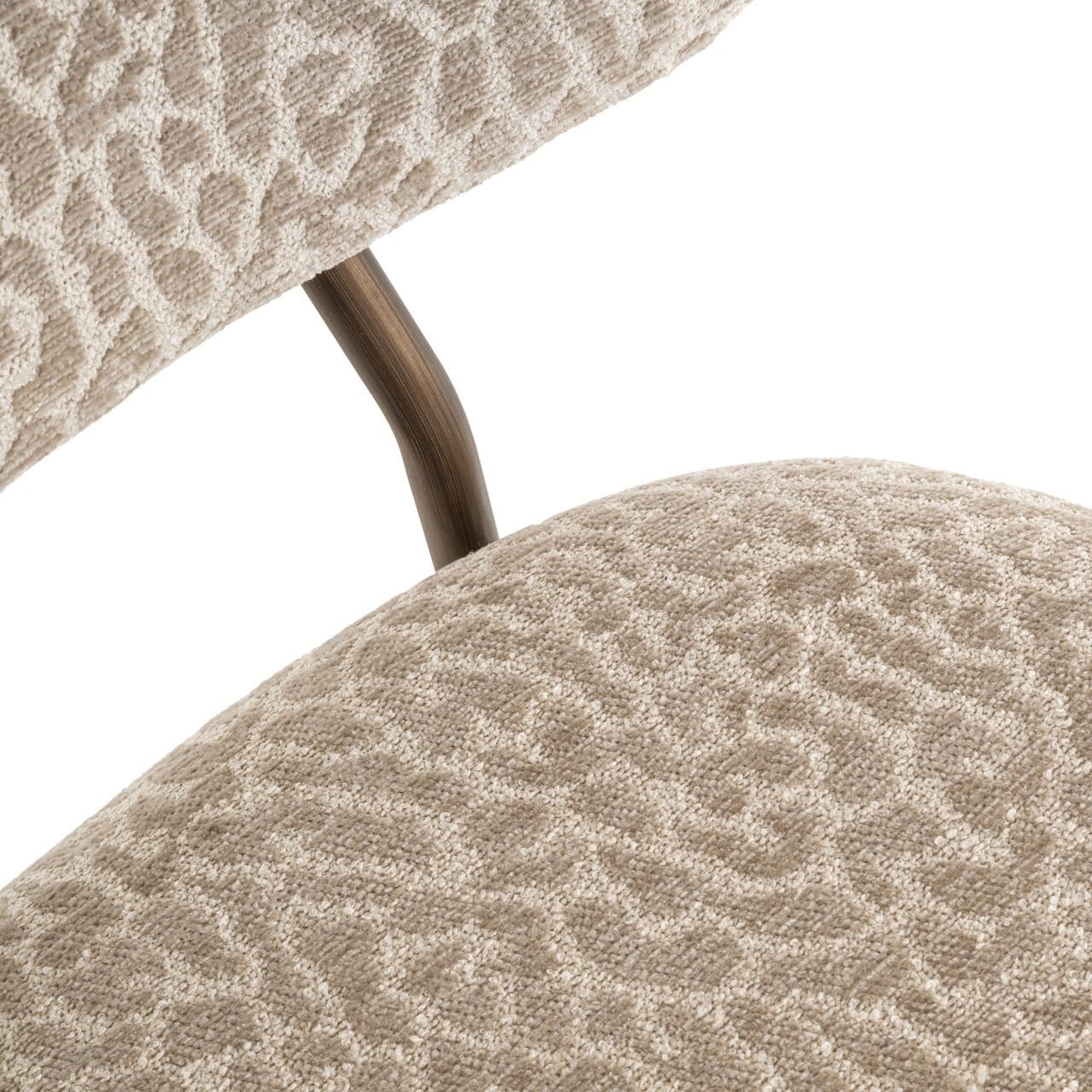Richmond Interiors Counterstoel Xenia beige leopard fire retardant Beige Eetkamerstoel