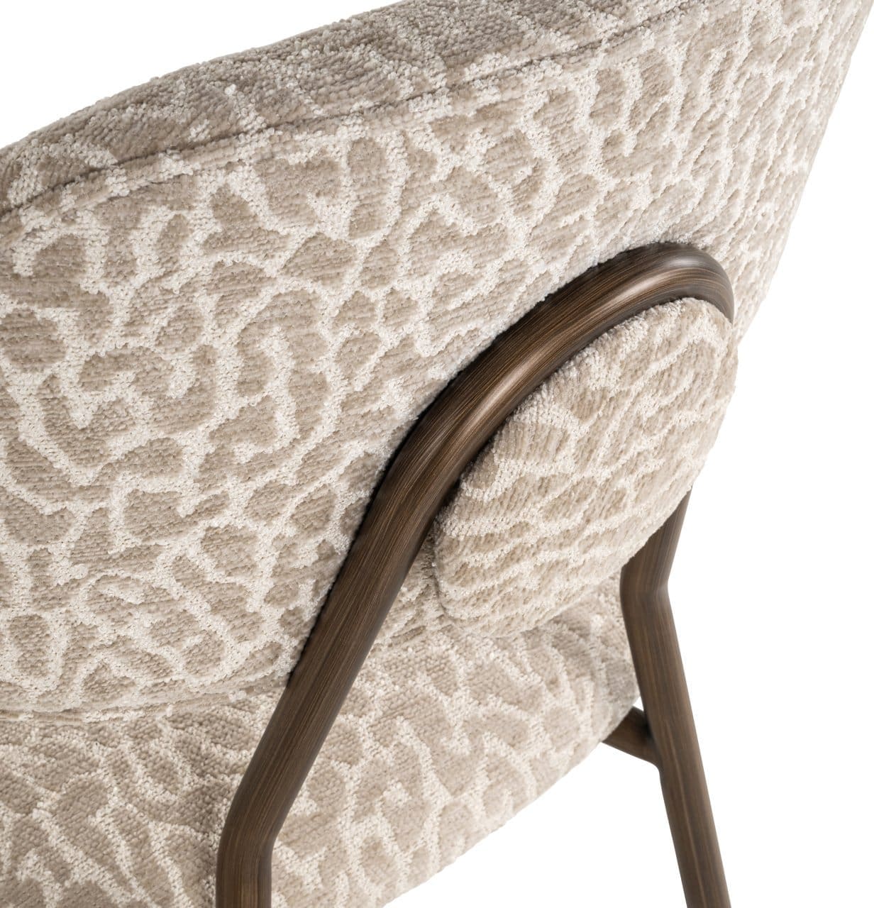 Richmond Interiors Counterstoel Xenia beige leopard fire retardant Beige Eetkamerstoel