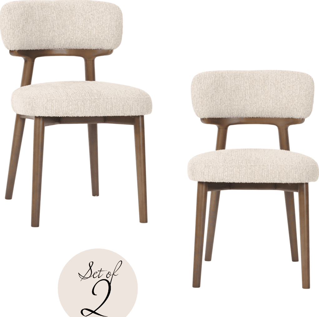 Richmond Interiors Eetkamerstoel Basker natural geo Beige Eetkamerstoel