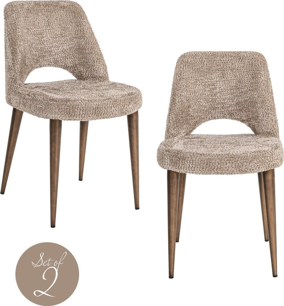 Richmond Interiors Eetkamerstoel Delphine lovely nature fire retardant  Eetkamerstoel