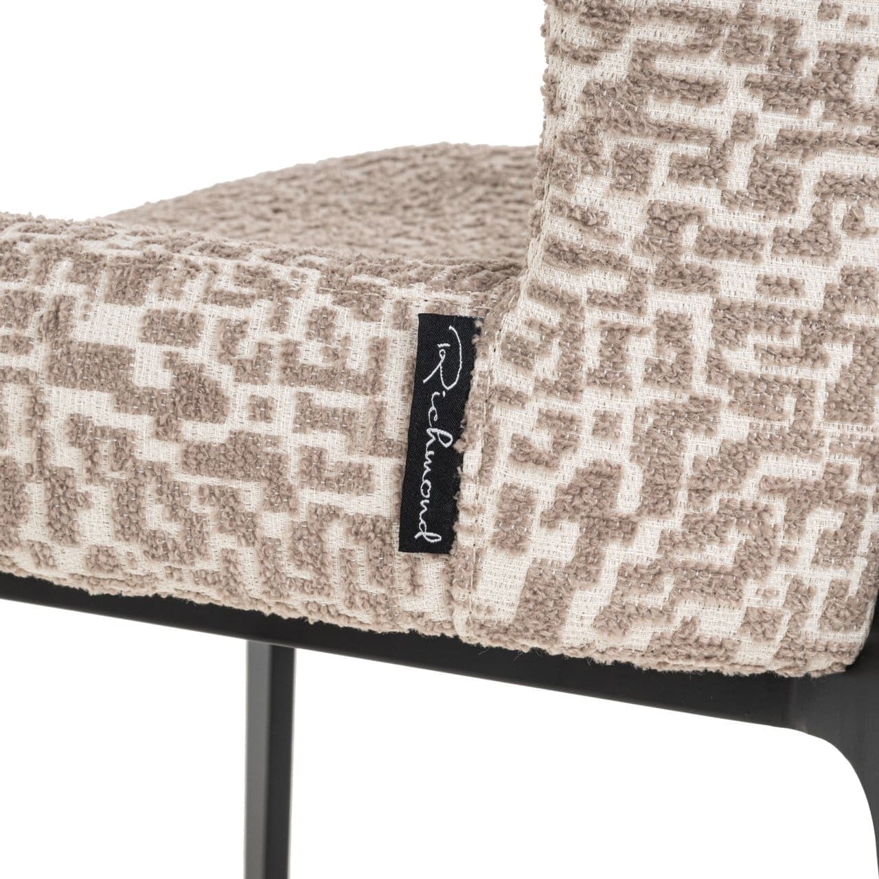 Richmond Interiors Eetkamerstoel Sergio natural geo Beige Eetkamerstoel
