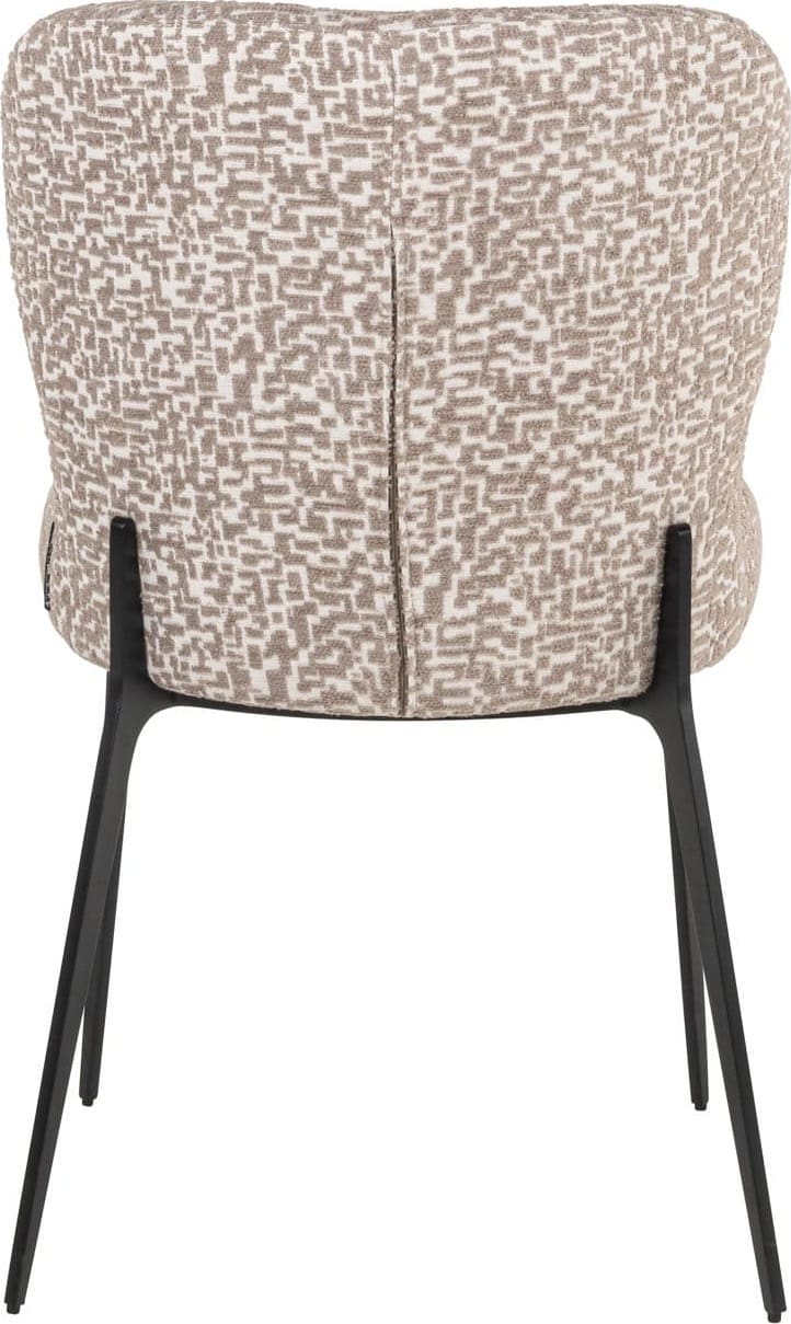 Richmond Interiors Eetkamerstoel Sergio natural geo Beige Eetkamerstoel