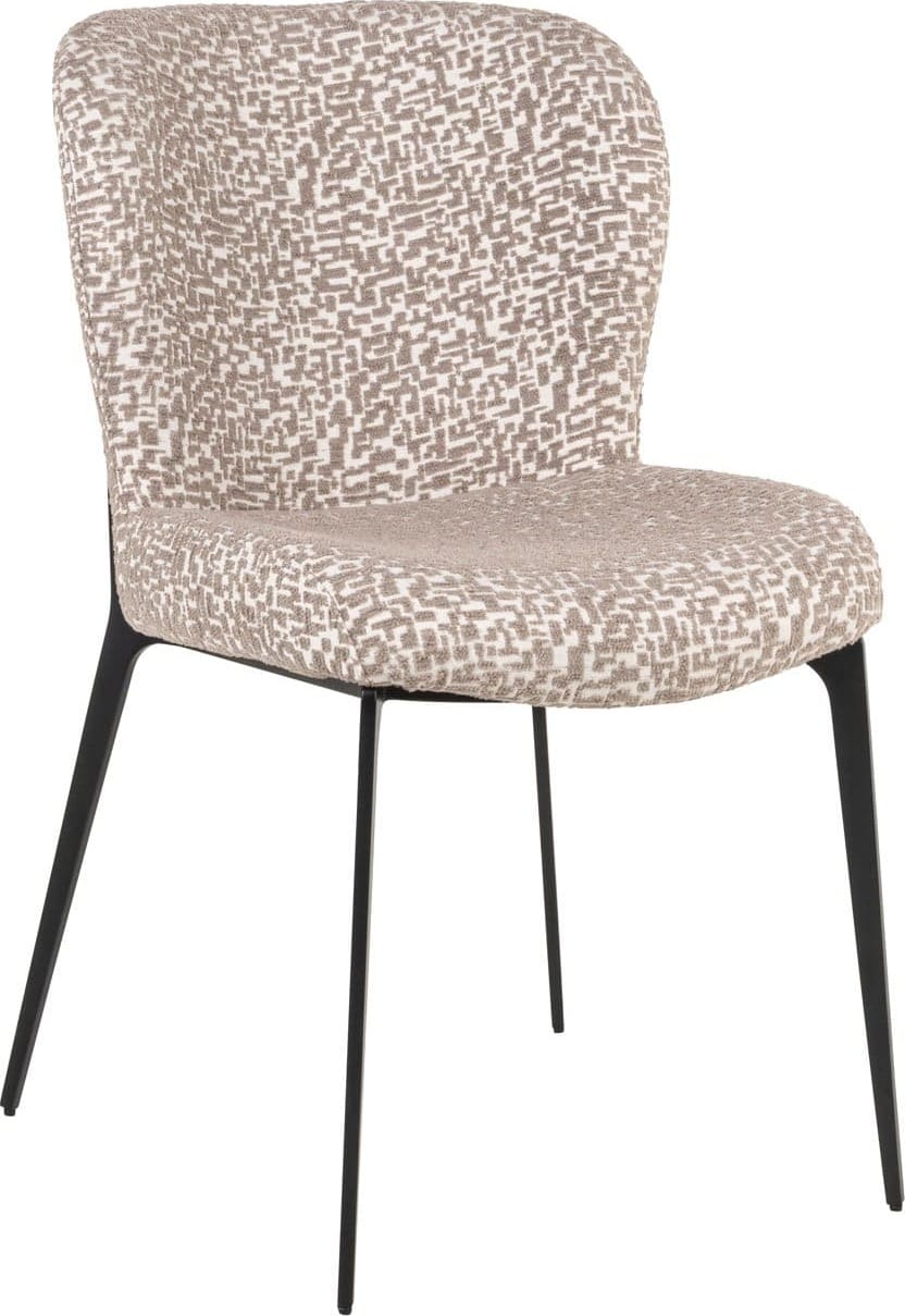 Richmond Interiors Eetkamerstoel Sergio natural geo Beige Eetkamerstoel