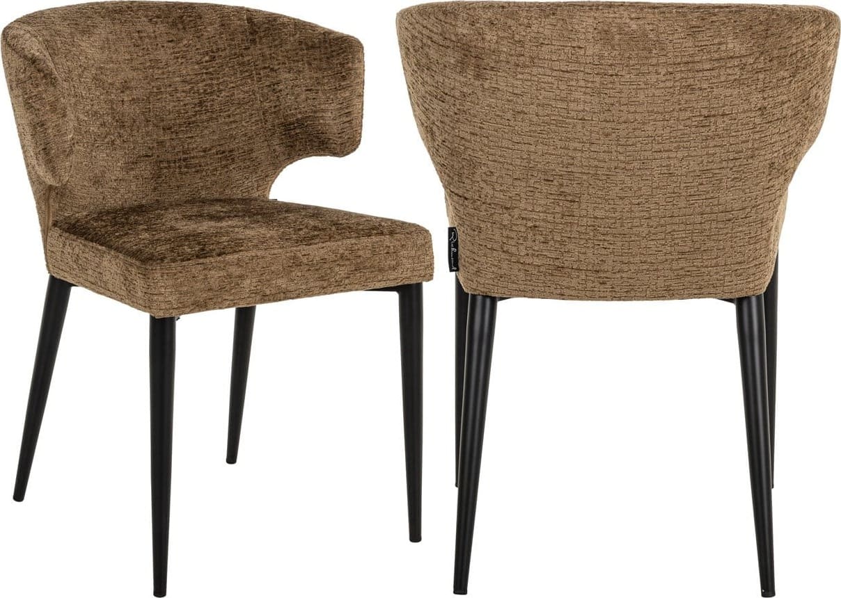 Richmond Interiors Eetkamerstoel Taylor brandy fusion fire retardant Eetkamerstoel